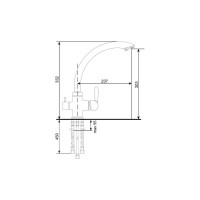 Смеситель для кухни ULGRAN U-017 цвет: антрацит U-017-343