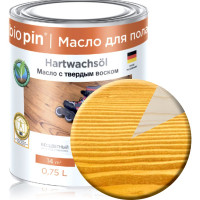 Масло для пола с твердым воском BIO PIN 1910 Hartwachsol в цвете ПРОЗРАЧНЫЙ ЖЕЛТО-КОРИЧНЕВЫЙ 0.75 л 19101F102