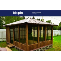 Лазурь для дерева BIO PIN 2241 Wetterschutzlasur Темный орех (2076) 2 л 22415I103