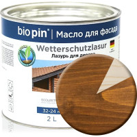 Лазурь для дерева BIO PIN 2241 Wetterschutzlasur в цвете ОРЕХ 2 л 22415I104