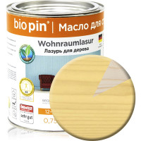 Лазурь для стен BIO PIN 2150 Wohnraumlasur в цвете прозрачный желто-бежевый 0,75 л 21501H101