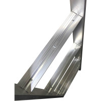 Алюминиевая лестница Алюмет приставная односекционная "Комфорт" (широкая ступень) 1х6 ступеней. Серия НК1 5106