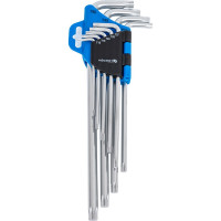Набор удлиненных Г-образных ключей HOEGERT TECHNIK TORX, Т10- Т50, 9 шт HT1W818
