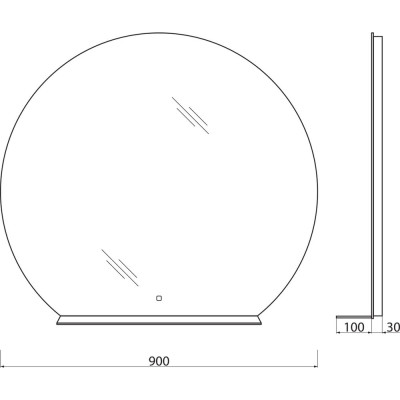 Зеркало BelBagno SPC-RNG-900-LED-TCH-MENS