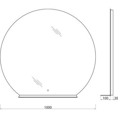 Зеркало BelBagno SPC-RNG-1000-LED-TCH-MENS