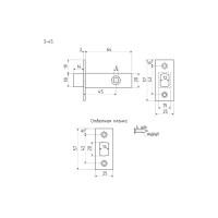 Дверная задвижка НОРА-М З-45 мат. кофе 17216