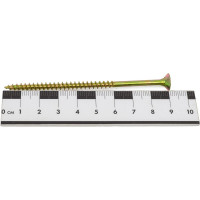 Шурупы ВИРТУОЗ 5х90 потайная головка, желтый цинк 80 шт 280-04741