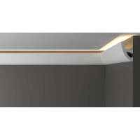 Потолочный карниз Decor-Dizayn ударопрочный влагостойкий под LED подсветку 80Х52Х2000 мм DD510