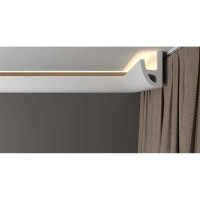 Потолочный карниз Decor-Dizayn ударопрочный влагостойкий под LED подсветку 80Х52Х2000 мм DD510