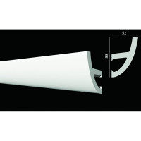 Потолочный карниз Decor-Dizayn ударопрочный влагостойкий под LED подсветку 80Х52Х2000 мм DD510