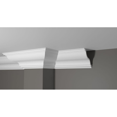 Потолочный карниз Decor-Dizayn ударопрочный влагостойкий под покраску 115Х115Х2000 мм DD504