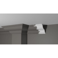 Потолочный карниз Decor-Dizayn ударопрочный влагостойкий под покраску 115Х115Х2000 мм DD504