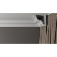 Потолочный карниз Decor-Dizayn ударопрочный влагостойкий под покраску 115Х115Х2000 мм DD504