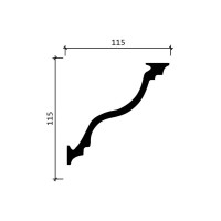 Потолочный карниз Decor-Dizayn ударопрочный влагостойкий под покраску 115Х115Х2000 мм DD504
