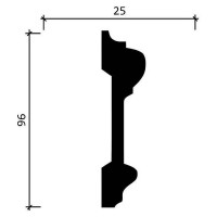 Стеновой молдинг Decor-Dizayn ударопрочный влагостойкий под покраску 96Х25Х2000 мм DD601