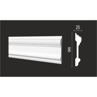 Стеновой молдинг Decor-Dizayn ударопрочный влагостойкий под покраску 96Х25Х2000 мм DD601