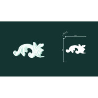 Декоративный элемент Decor-Dizayn к молдингу 157А 124Х54Х20 мм 2 шт H1-157A LR