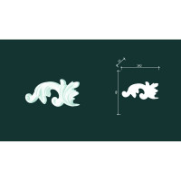 Декоративный элемент Decor-Dizayn к молдингу DD35 102Х46Х16 мм 2 шт H1-DD35 LR