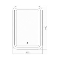 Зеркало DORATIZ Марта с LED подсветкой 550х800, сенсорный выключатель 2711.910