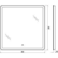 Зеркало со встроенным светильником BelBagno SPC-MAR-800-800-LED-TCH-WARM