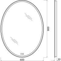 Зеркало со встроенным светильником BelBagno SPC-VST-600-800-LED-TCH-WARM