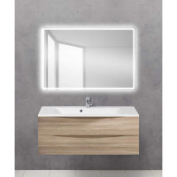 Зеркало со встроенным светильником и кнопочным выключателем BelBagno SPC-MAR-1200-800-LED-BTN