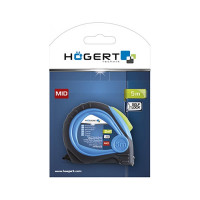 Рулетка HOEGERT TECHNIK 5 м, 25 мм, MID, покрыта нейлоном, стопор ленты HT4M426