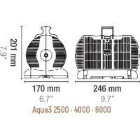 Фонтанный насос с насадками SICCE Aqua 3 - 2500 PLQ120