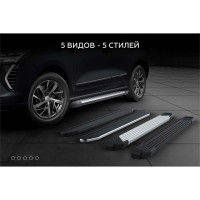 Rival Пороги на автомобиль "Premium-Black" Haval F7 2019-2024/F7x 2019-н.в, A180ALB.9403.1