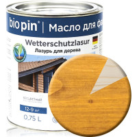 Лазурь для дерева BIO PIN 2241 Wetterschutzlasur в цвете ДУБ 0,75 л 22411I101