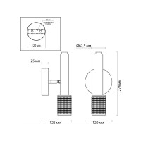 Бра ODEON LIGHT, с выключателем, металл GU10 LED 10W MEHARI 4238/1W