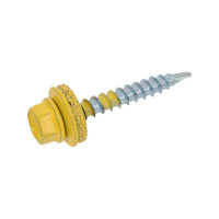 Кровельные саморезы ВИРТУОЗ 4,8х38 мм, RAL 1018, желтый, 25 шт. 2385