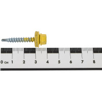 Кровельные саморезы ВИРТУОЗ 4,8х38 мм, RAL 1018, желтый, 25 шт. 2385