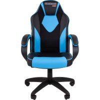 Игровое кресло CHAIRMAN game 17 экопремиум черный/голубой 00-07024559