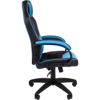 Игровое кресло CHAIRMAN game 17 экопремиум черный/голубой 00-07024559