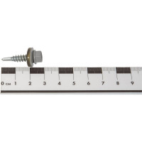 Кровельные саморезы ВИРТУОЗ 5,5х25 мм, RAL 7004, сигнальный серый, 25 шт. 27962