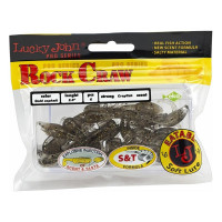Съедобные искусственные твистеры LUCKY JOHN LJ Pro Series ROCK CRAW 2.8in, цвет S02, 6шт. 140117-S02