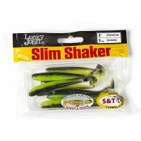 Съедобные искусственные виброхвосты LUCKY JOHN LJ Pro Series SLIM SHAKER 3in, цвет T53, 9шт. 140182-T53