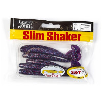 Съедобные искусственные виброхвосты LUCKY JOHN LJ Pro Series SLIM SHAKER 4in, цвет S63, 6шт. 140183-S63