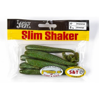Съедобные искусственные виброхвосты LUCKY JOHN LJ Pro Series SLIM SHAKER 4in, цвет S67, 6шт. 140183-S67