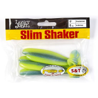Съедобные искусственные виброхвосты LUCKY JOHN LJ Pro Series SLIM SHAKER 4in, цвет T57, 6шт. 140183-T57