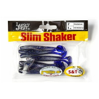 Съедобные искусственные виброхвосты LUCKY JOHN LJ Pro Series SLIM SHAKER 3in, цвет T52, 9шт. 140182-T52