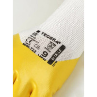 Перчатки рабочие из синтетического материала TEGERA нитрил, обливка на 3/4, размер 10 722-10