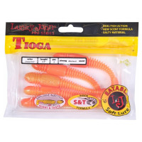 Съедобные искусственные виброхвосты LUCKY JOHN LJ Pro Series TIOGA 4.5in, цвет T26, 5шт. 140185-T26
