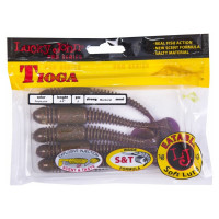 Съедобные искусственные виброхвосты LUCKY JOHN LJ Pro Series TIOGA 4.5in, цвет S13, 5шт. 140185-S13