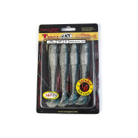 Съедобные искусственные виброхвосты LUCKY JOHN LJ Pro Series TIOGA FAT 4.5in, цвет T05, 4шт. 140147-T05