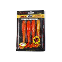 Съедобные искусственные виброхвосты LUCKY JOHN LJ Pro Series TIOGA FAT 4.5in, цвет T26, 4шт. 140147-T26