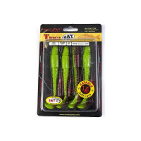 Съедобные искусственные виброхвосты LUCKY JOHN LJ Pro Series TIOGA FAT 4.5in, цвет T44, 4шт. 140147-T44
