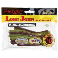 Съедобные искусственные виброхвосты LUCKY JOHN LJ Pro Series LONG JOHN 4.2in, цвет T44, 6шт. 140134-T44