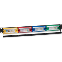 Патч-панель Cabeus 1U, 24 порта, RJ-45, категория 5e, PLCOL-24-Cat.5e-Dual